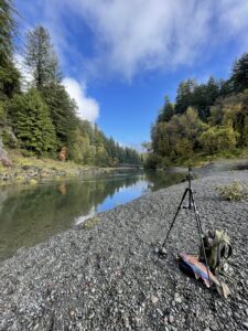 tripod near the Eel River